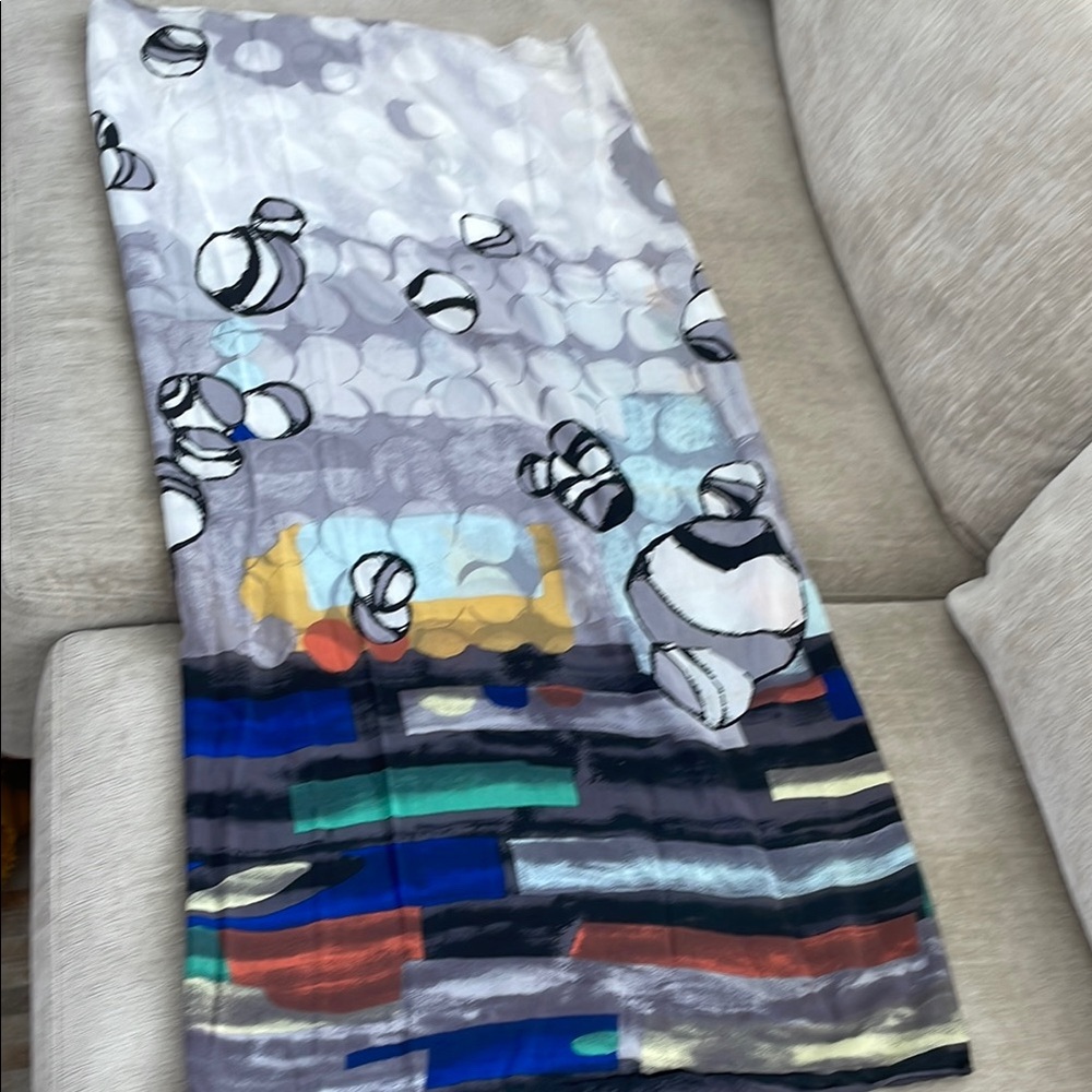 Japanese Abstract Patterned Scarf - perfect for summer